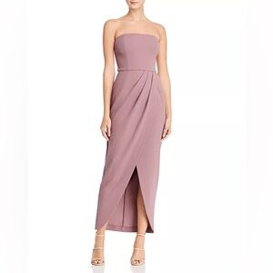 Wayf Angelique Strapless Tulip-Hem Dress